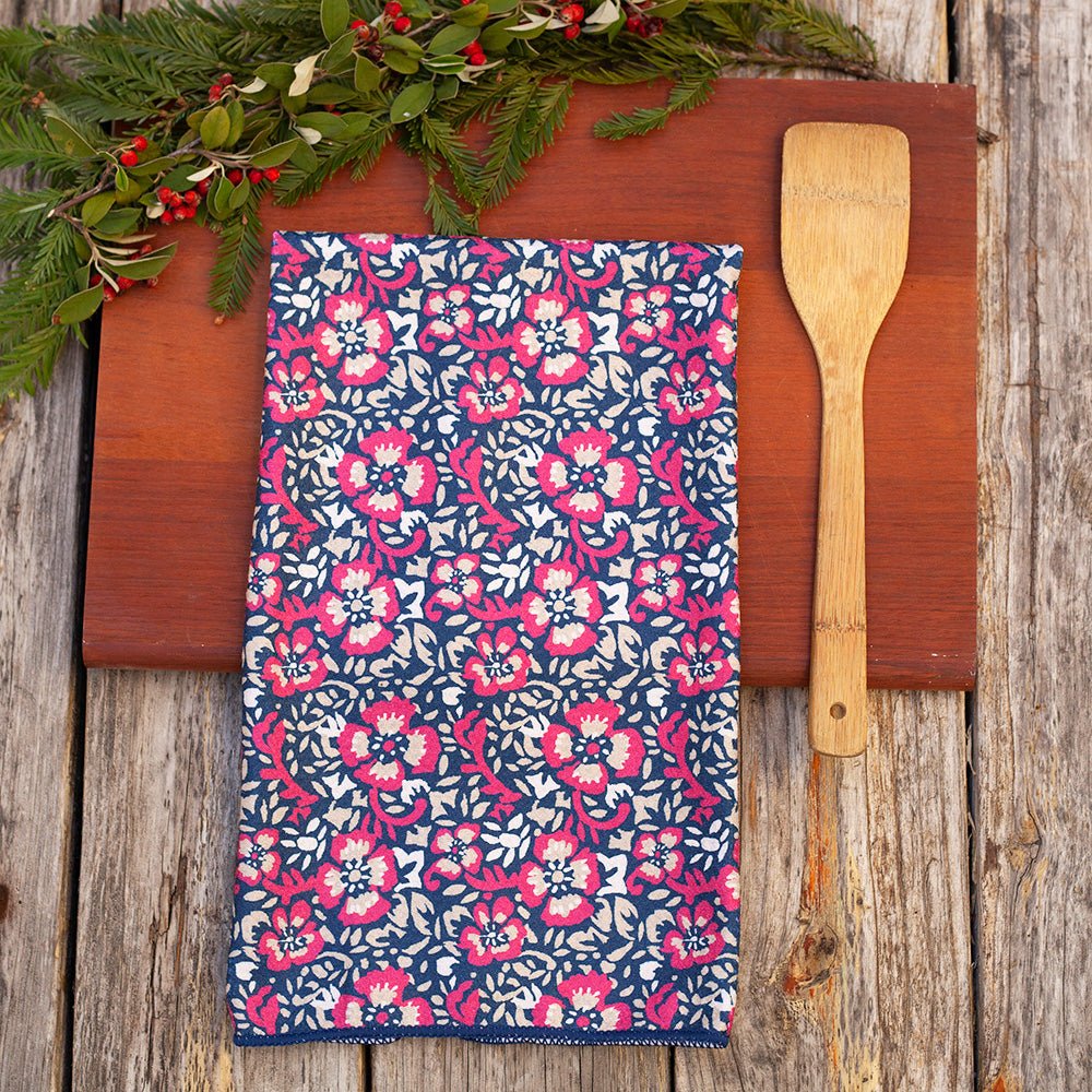 Patty Pink blu Kitchen Tea Towel Kitchen Towel - rockflowerpaper