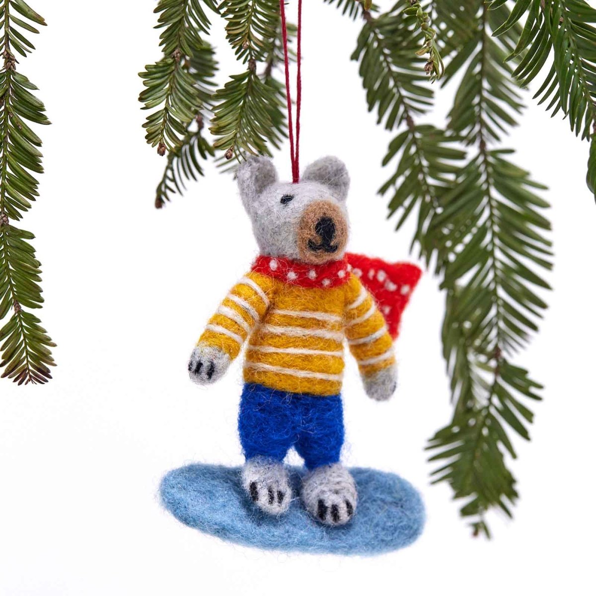 Polar Bear Felt Ornament Ornament - rockflowerpaper