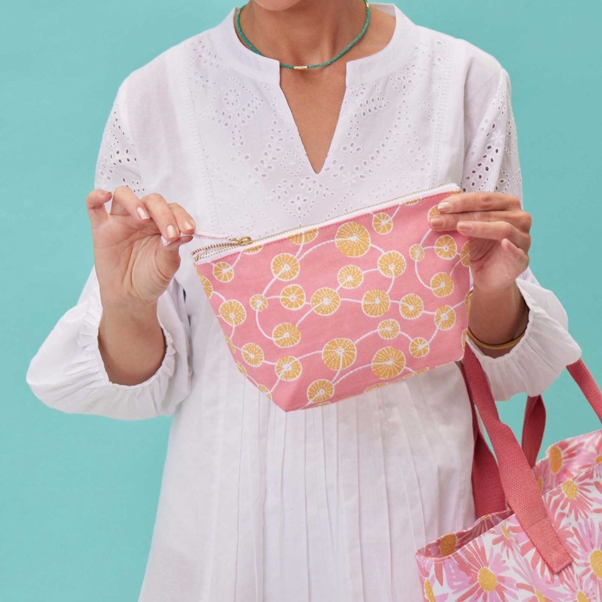 Puka Shell Melon Medium Relaxed Pouch Pouch - rockflowerpaper