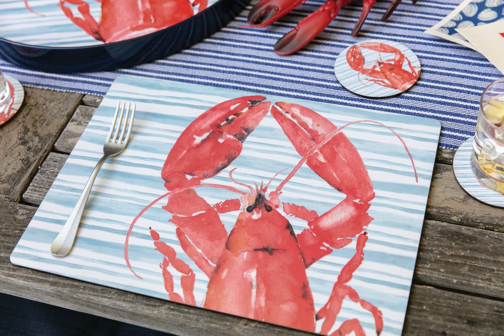 Red Lobster Art Placemats - Set of 4 Placemat - rockflowerpaper