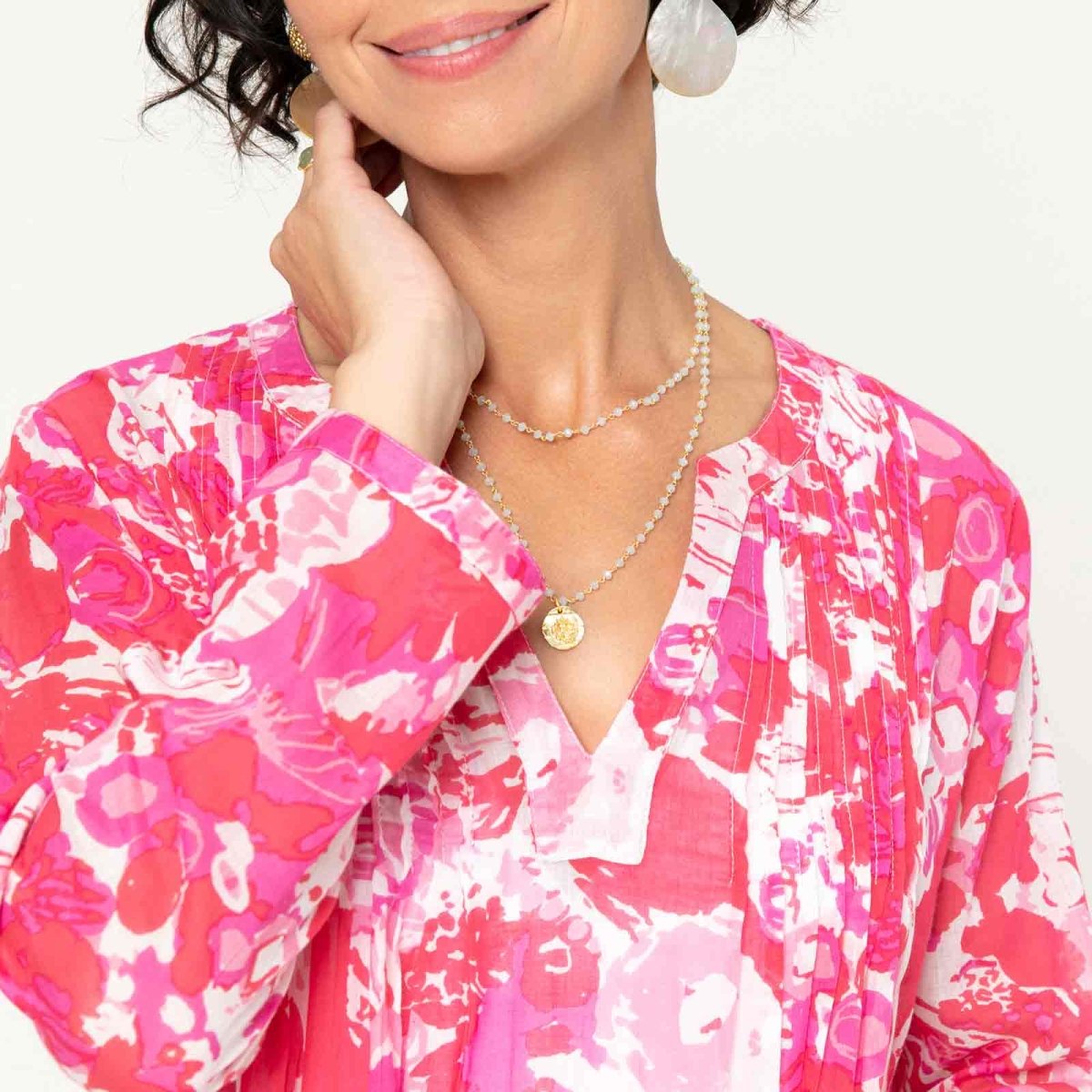 Ruby blu Cotton Pintuck Beach Cover Up Swim Cover Up - rockflowerpaper