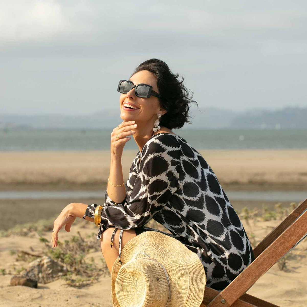 Sasha blu Cotton Beach Shift Swim Cover Up - rockflowerpaper