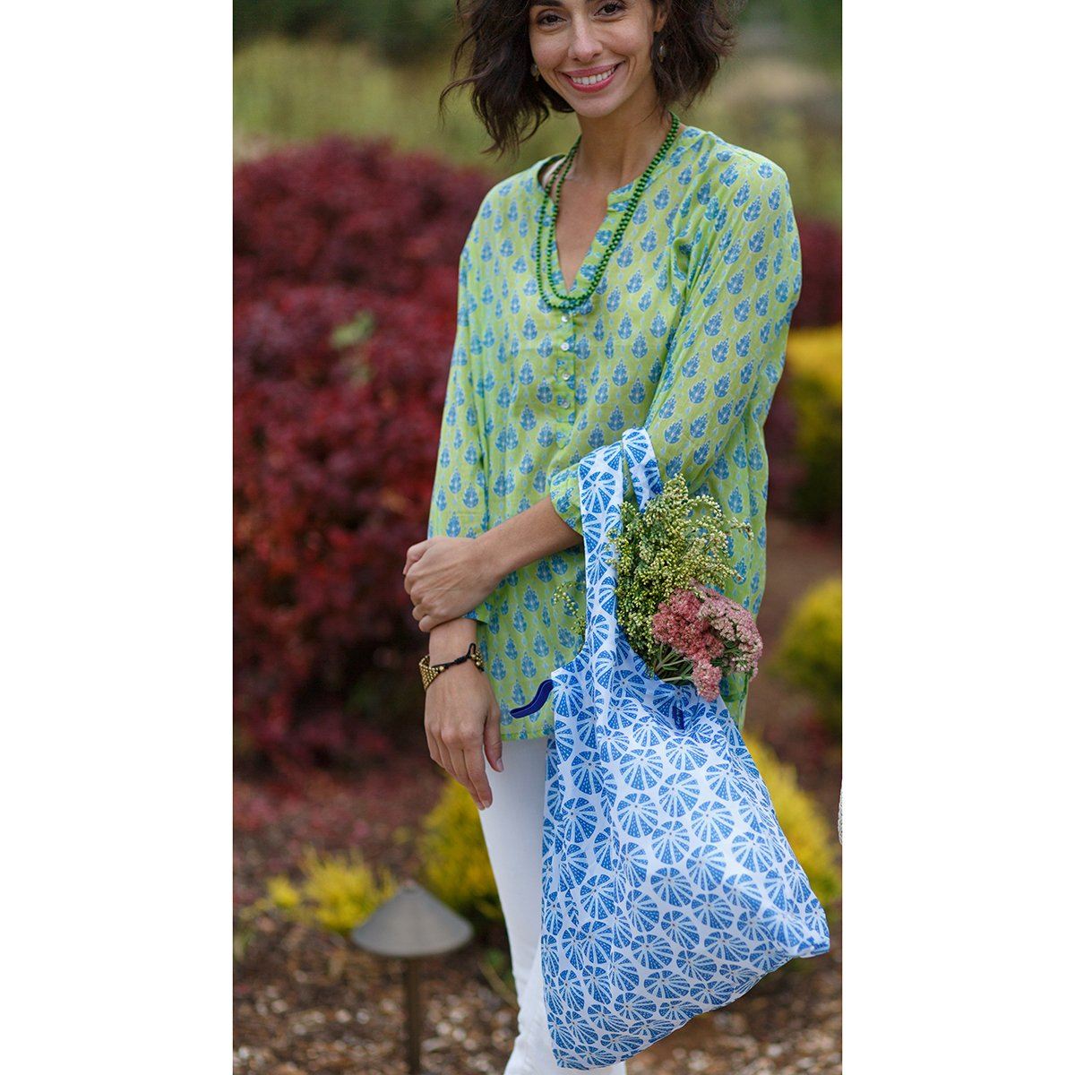 Sea Urchin Blue Blu Bag Reusable Shopping Bag - Machine Washable Reusable Shopping Bag - rockflowerpaper