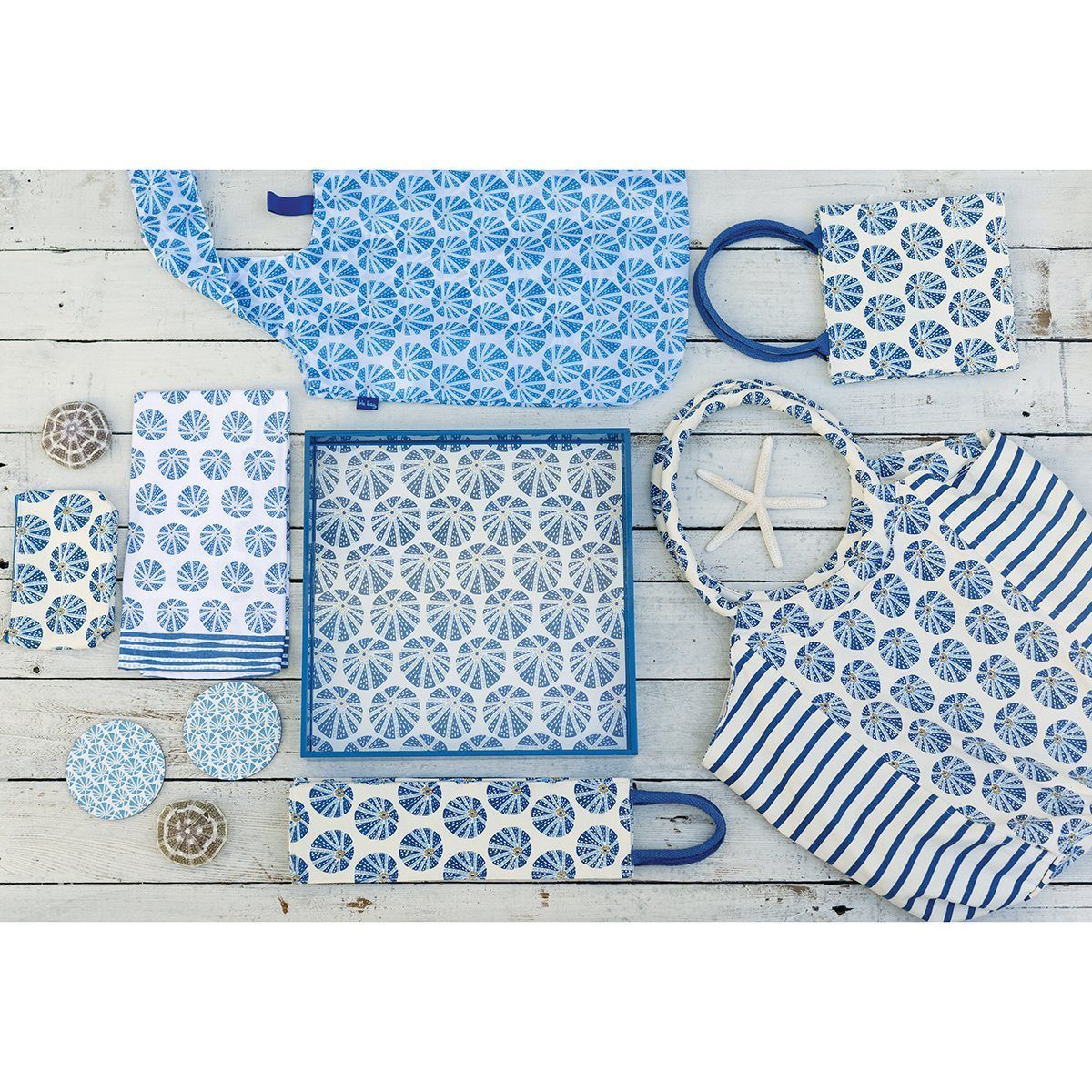 Sea Urchin Blue Blu Bag Reusable Shopping Bag - Machine Washable Reusable Shopping Bag - rockflowerpaper