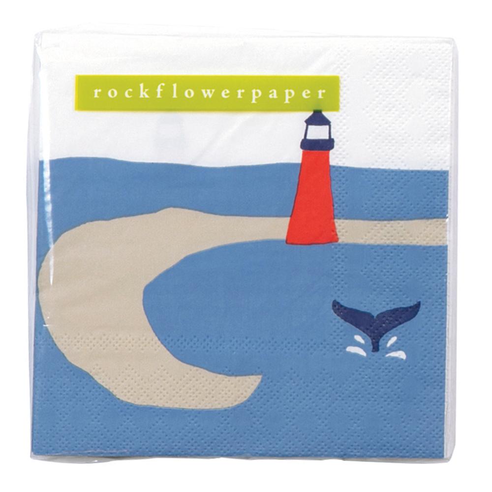 Seaside Lighthouse Paper Cocktail Napkins (Pack of 20) Paper Cocktail Napkin - rockflowerpaper