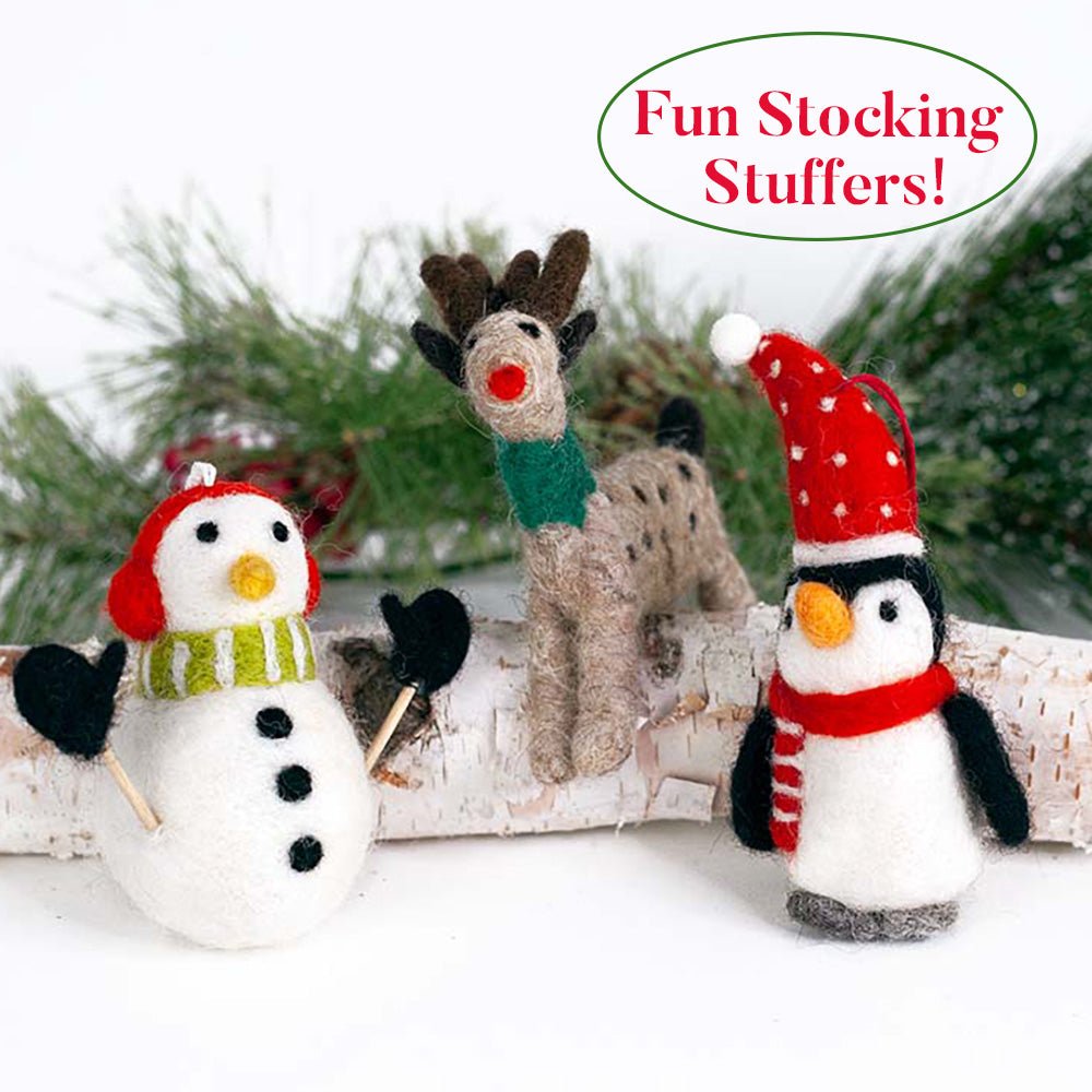 Snowman Felt Ornament Ornament - rockflowerpaper