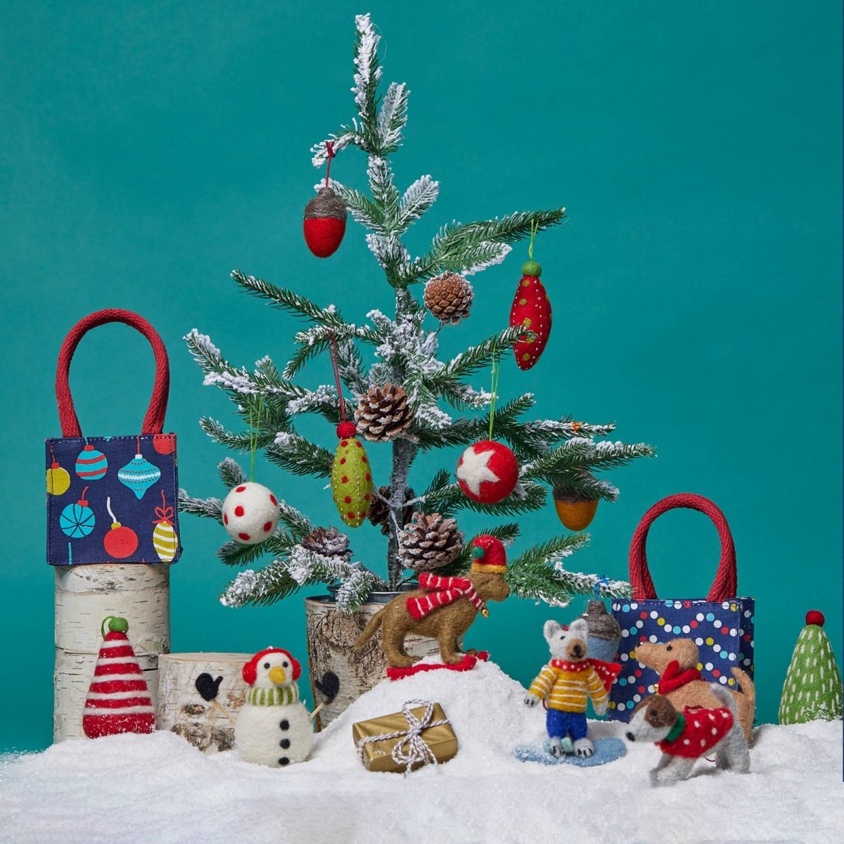 Snowman Felt Ornament Ornament - rockflowerpaper