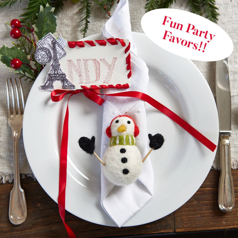 Snowman Felt Ornament Ornament - rockflowerpaper