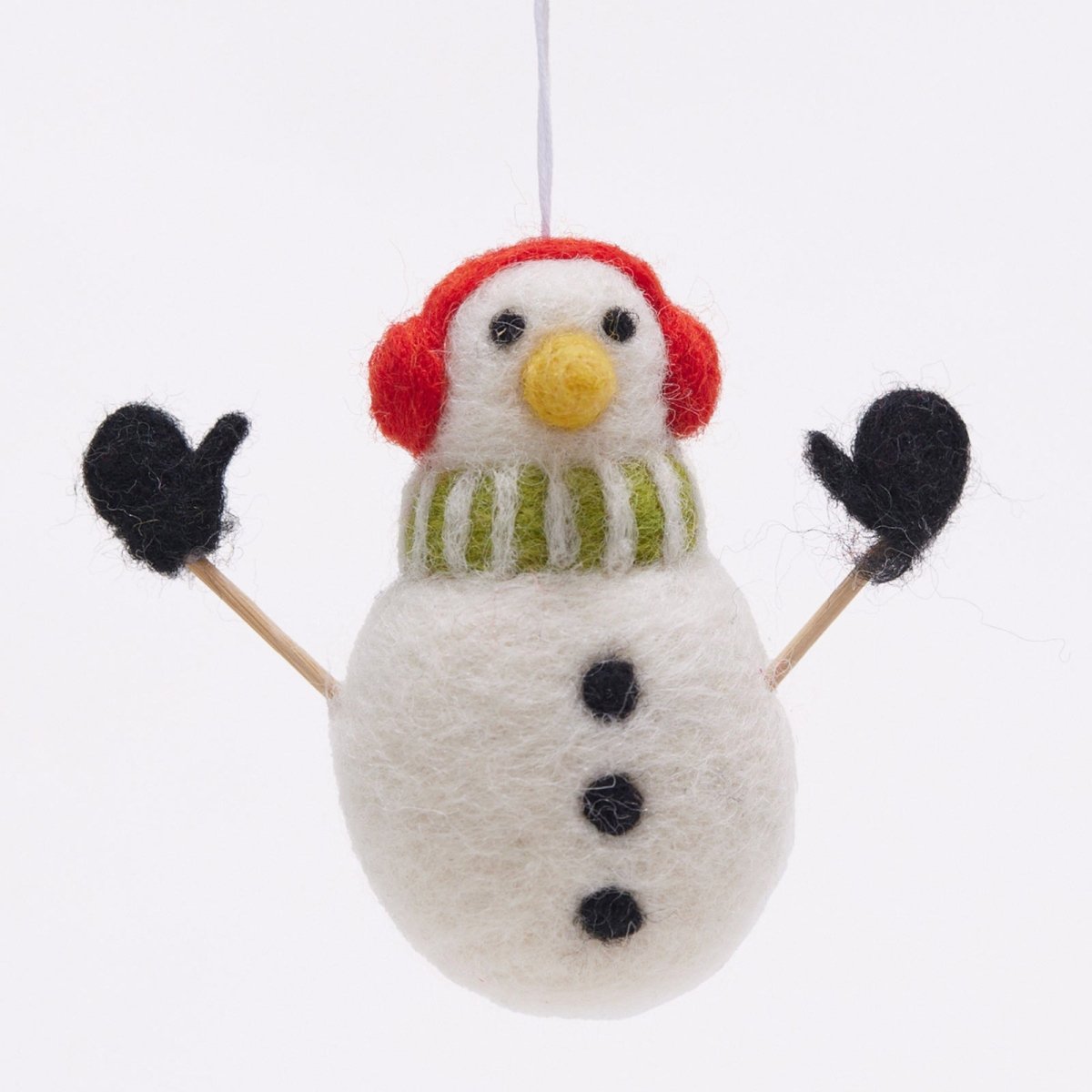 Snowman Felt Ornament Ornament - rockflowerpaper