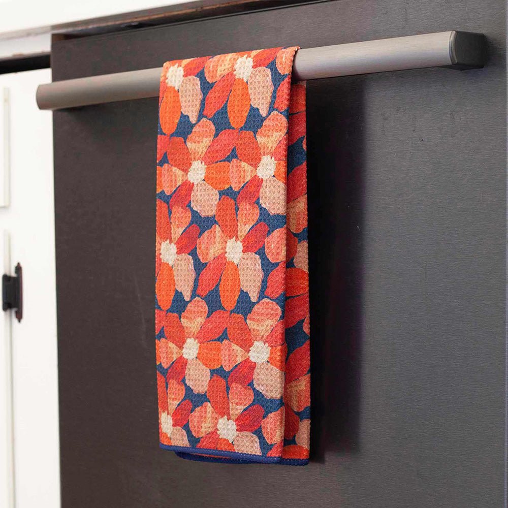Spiced Petals blu Kitchen Tea Towel Kitchen Towel - rockflowerpaper