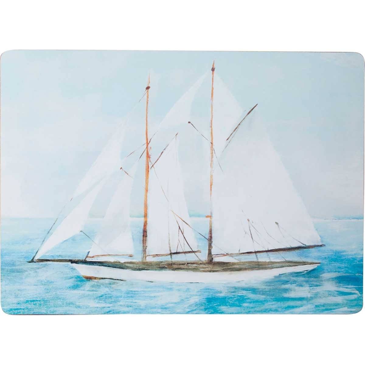 Summer Sail Art Placemats - Set of 4 Placemat - rockflowerpaper