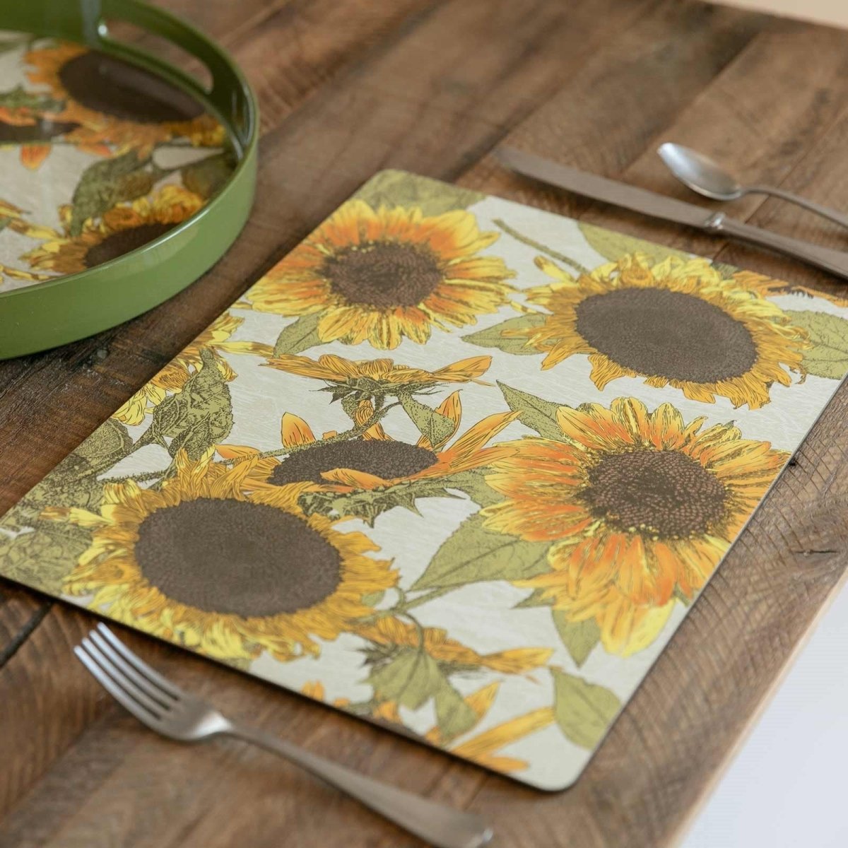 Sunflowers Art Placemats - Set of 4 Placemat - rockflowerpaper