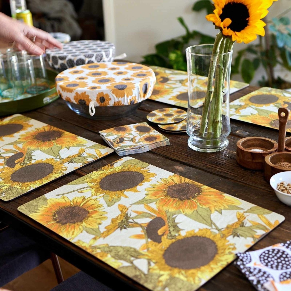 Sunflowers Art Placemats - Set of 4 Placemat - rockflowerpaper