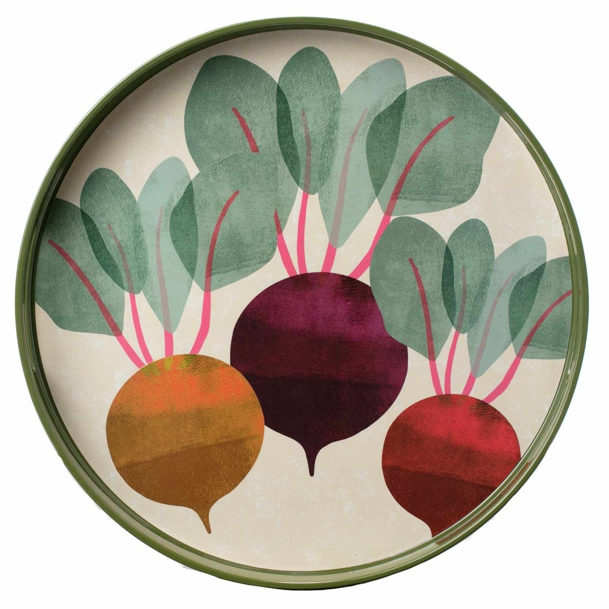 Three Beets 15 Inch Round Tray Tray - rockflowerpaper
