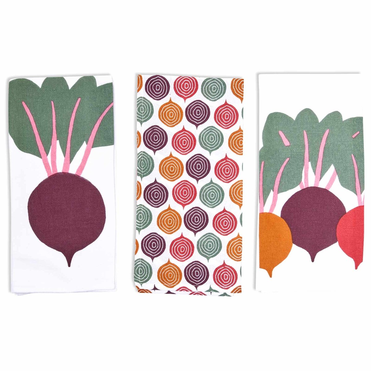 Three Beets Cotton Kitchen Towels Set Of 3 Cotton Kitchen Towel - rockflowerpaper