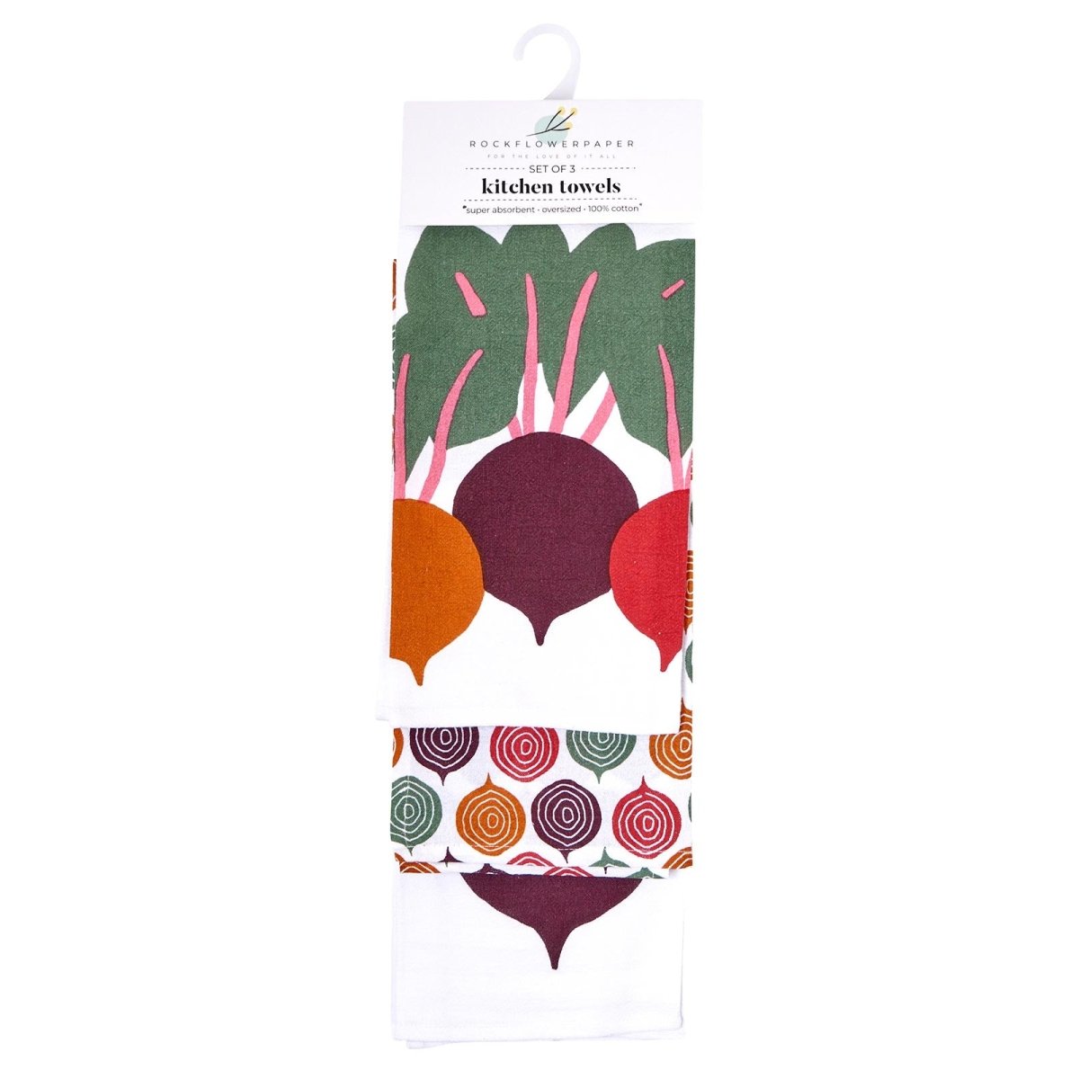 Three Beets Cotton Kitchen Towels Set Of 3 Cotton Kitchen Towel - rockflowerpaper