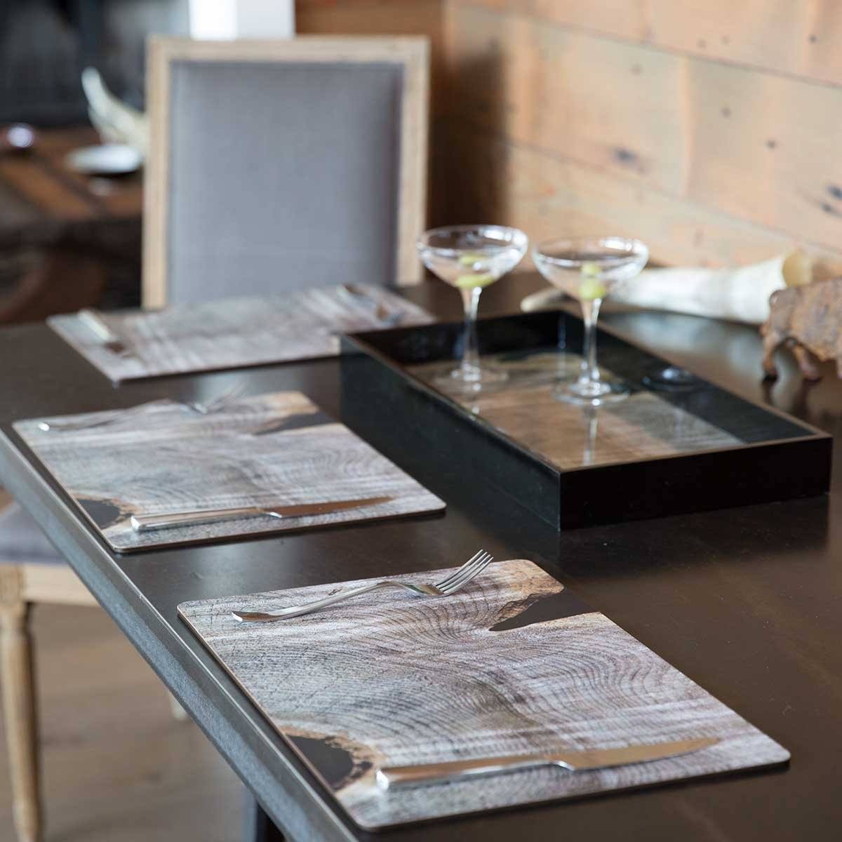 Tree Slab Placemat Set 4 Placemat - rockflowerpaper
