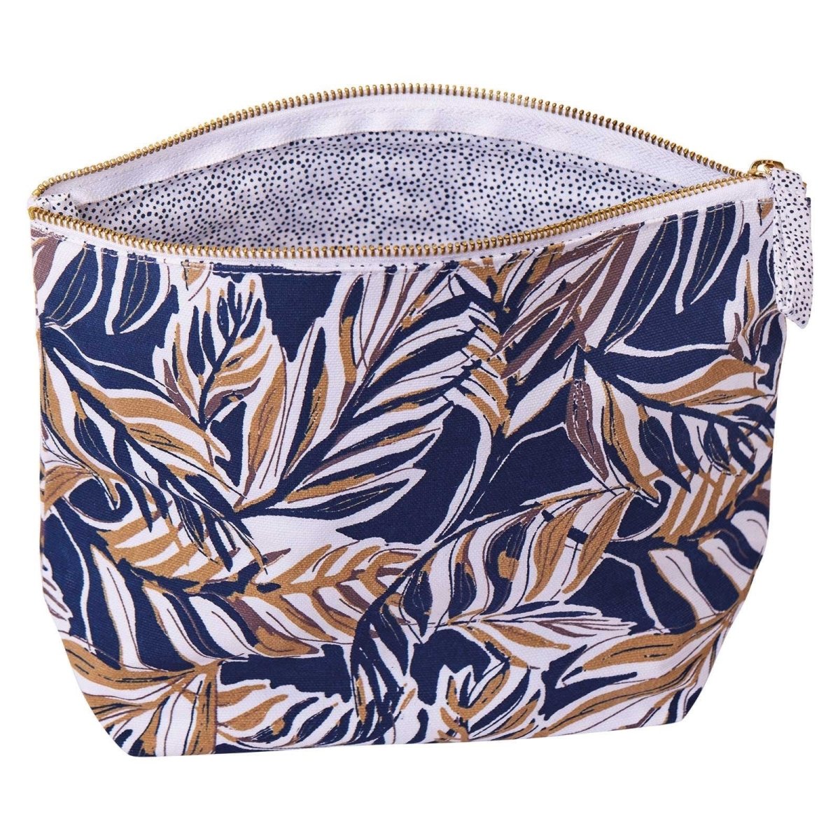 Tropic Navy Tan Large Relaxed Pouch Pouch - rockflowerpaper