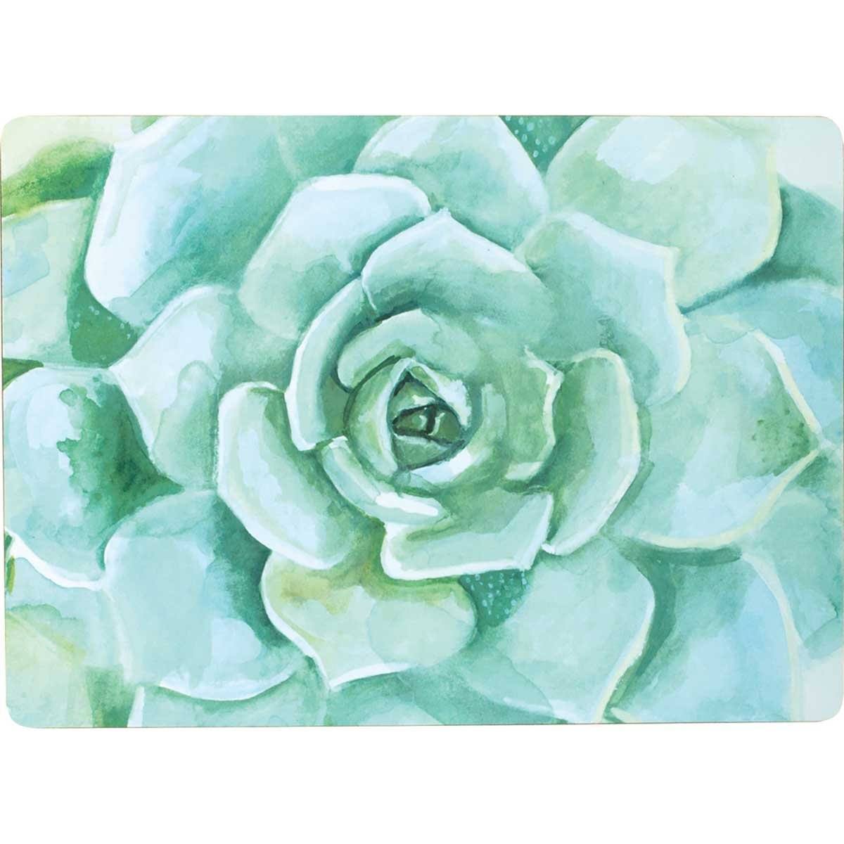 Verdant Succulent Placemat Set 4 Placemat - rockflowerpaper