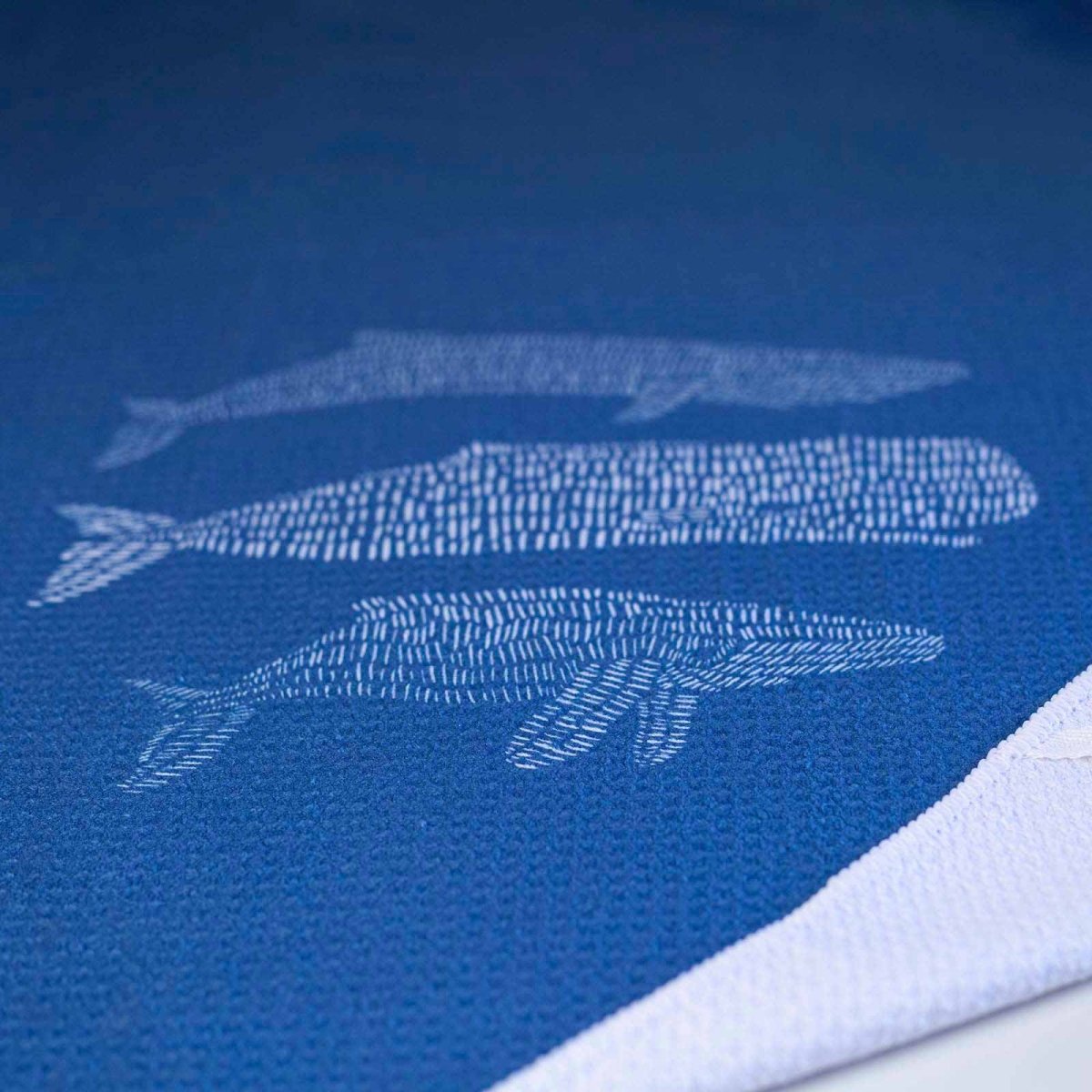 Whales blu Kitchen Tea Towel Kitchen Towel - rockflowerpaper