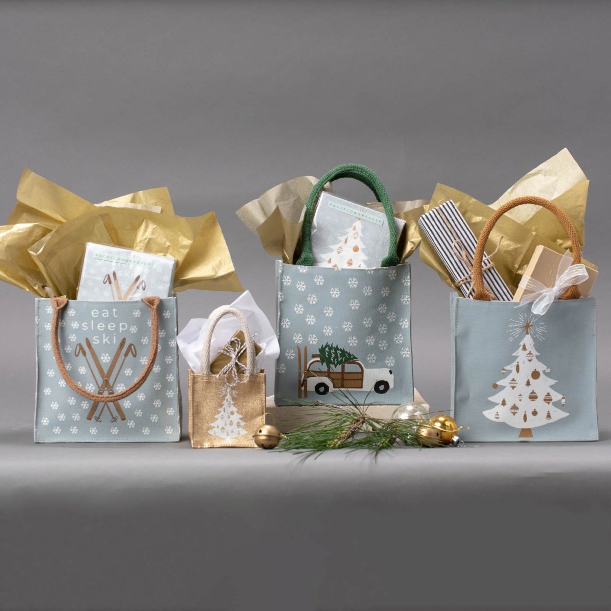 Winter White Tree Itsy Bitsy Gift Bag Gift Bag - rockflowerpaper