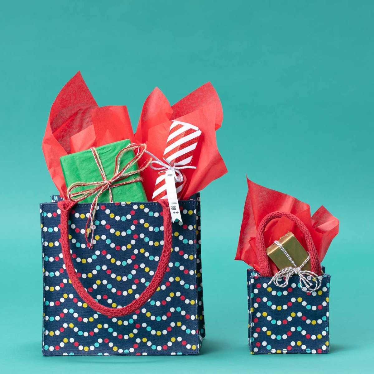 Xmas Garland Reusable Itsy Bitsy Gift Bag Gift Bag - rockflowerpaper