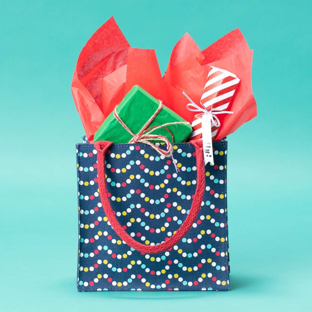 Xmas Garland Reusable Itsy Bitsy Gift Bag Gift Bag - rockflowerpaper