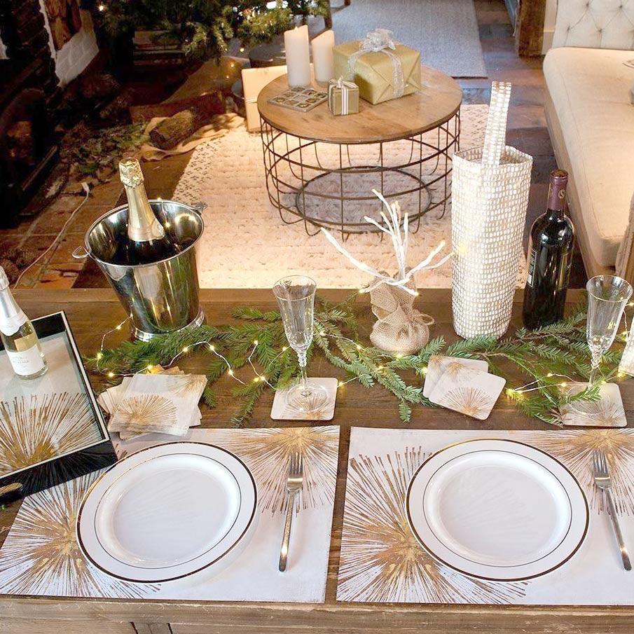 Glimmering Gold Décor for the Ultimate Cocktail Party - rockflowerpaper