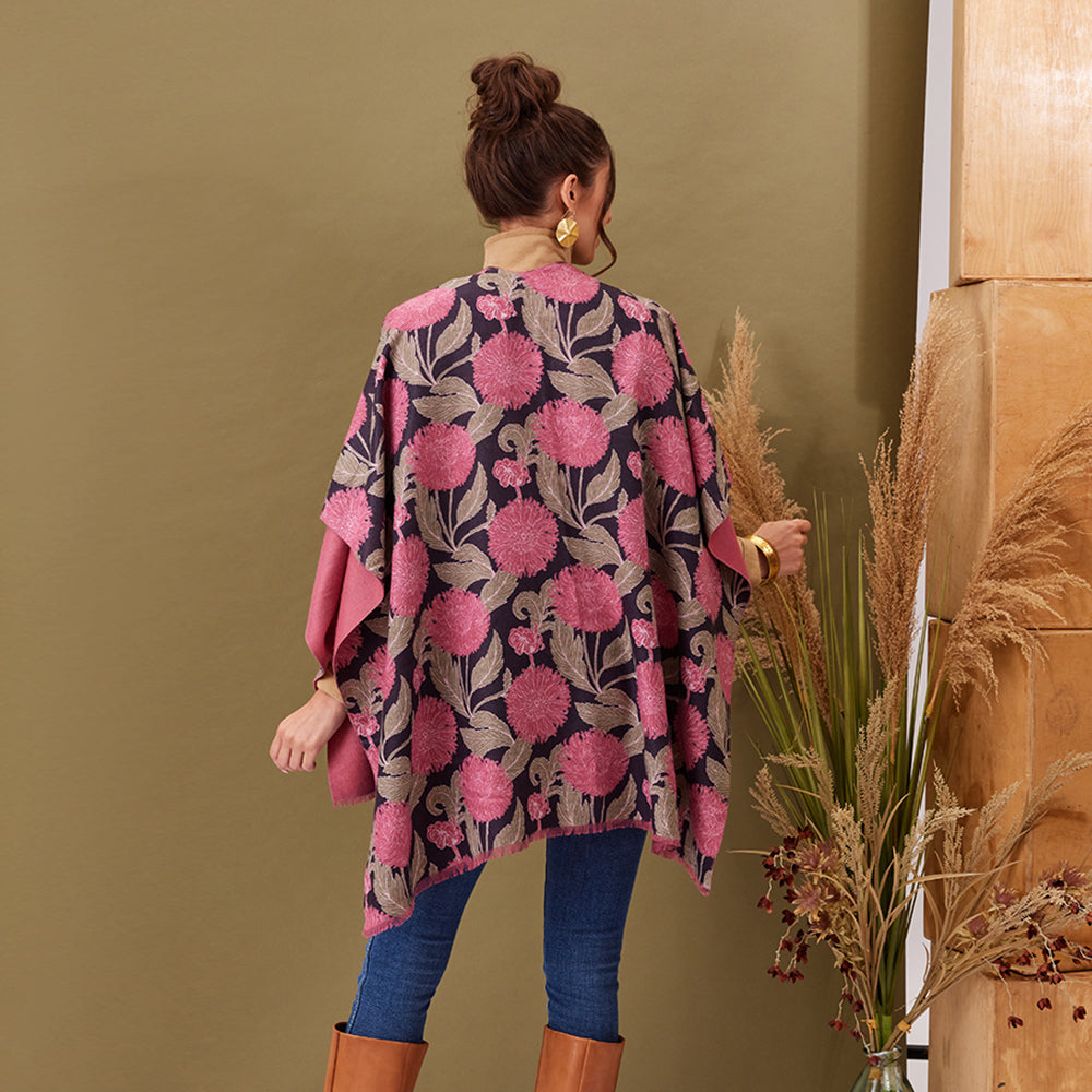 Chrysanthemum Flower Pink Kimono Kimono - rockflowerpaper