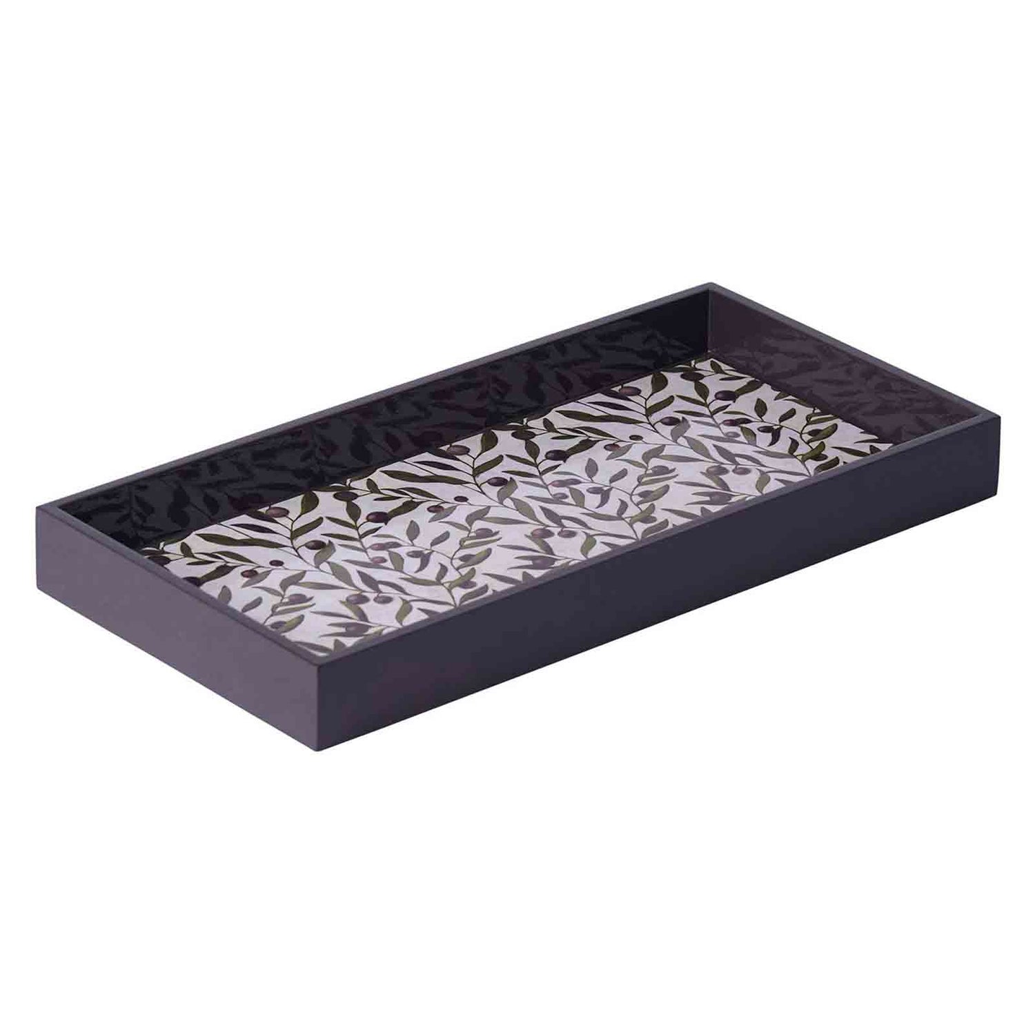 Olives 10&quot; x 20&quot;Rectangular Lacquer Art Serving Tray Tray - rockflowerpaper