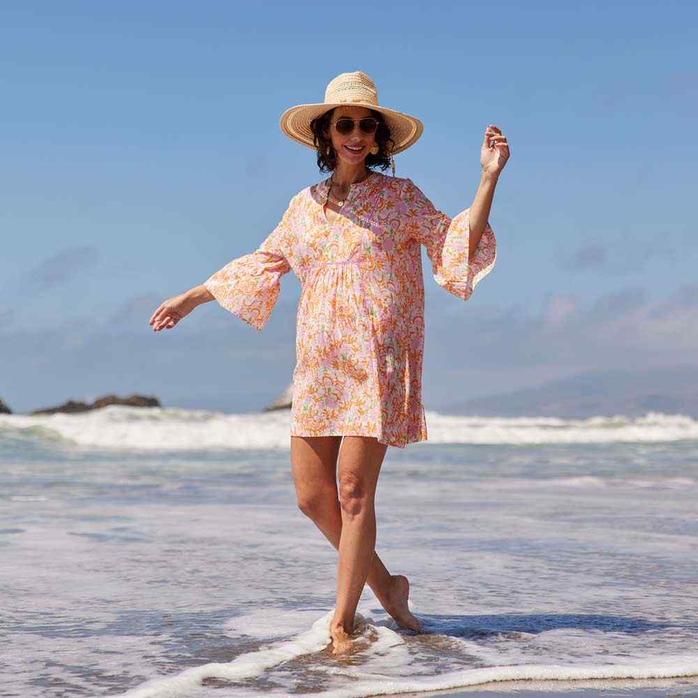 Reese Pink Beach Dress Swim Cover Up - rockflowerpaper