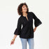 Black Eyelet Tunic with Bell Sleeve Tunic - rockflowerpaper