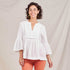 Melony White Eyelet Tunic with Bell Sleeve Tunic - rockflowerpaper