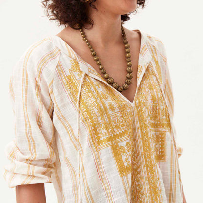 Honey Stripe Embroidered Tunic Embroidered Tunic - rockflowerpaper