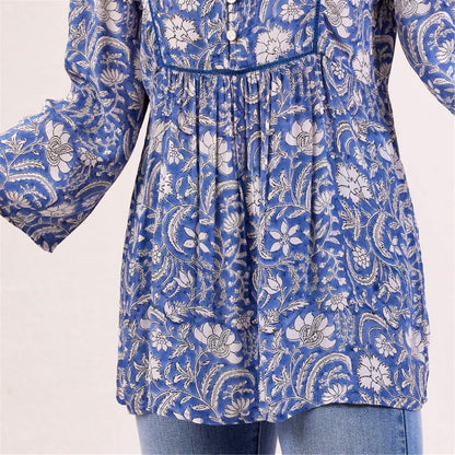 Jasmine Blue Bohemian Tunic Tunic - rockflowerpaper