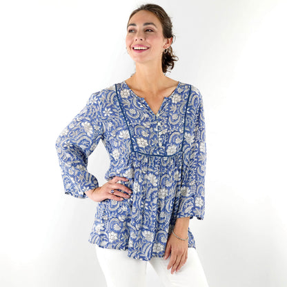 Jasmine Blue Bohemian Tunic