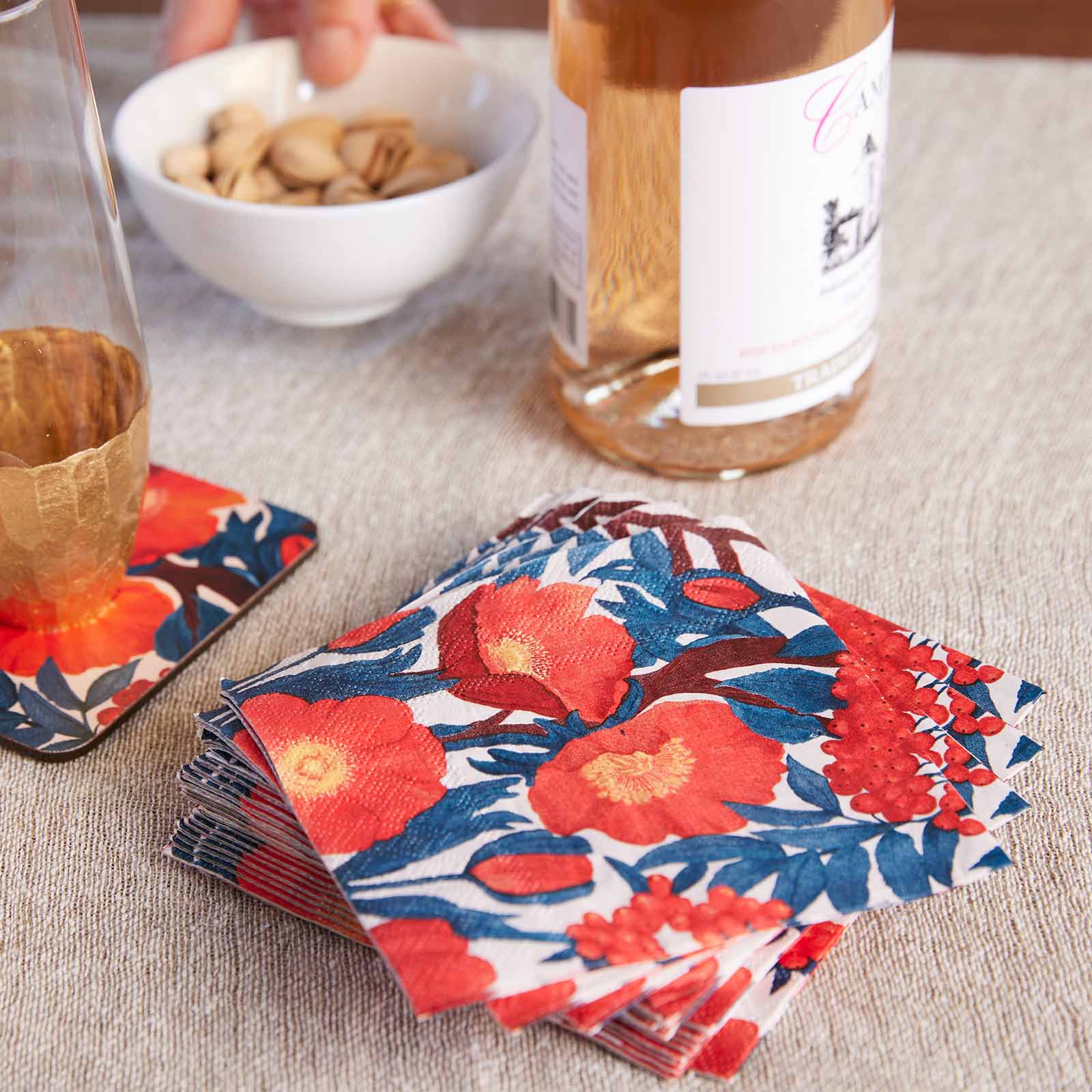 Icelandic Poppies Paper Cocktail Napkins (Pack of 20) Paper Cocktail Napkin - rockflowerpaper