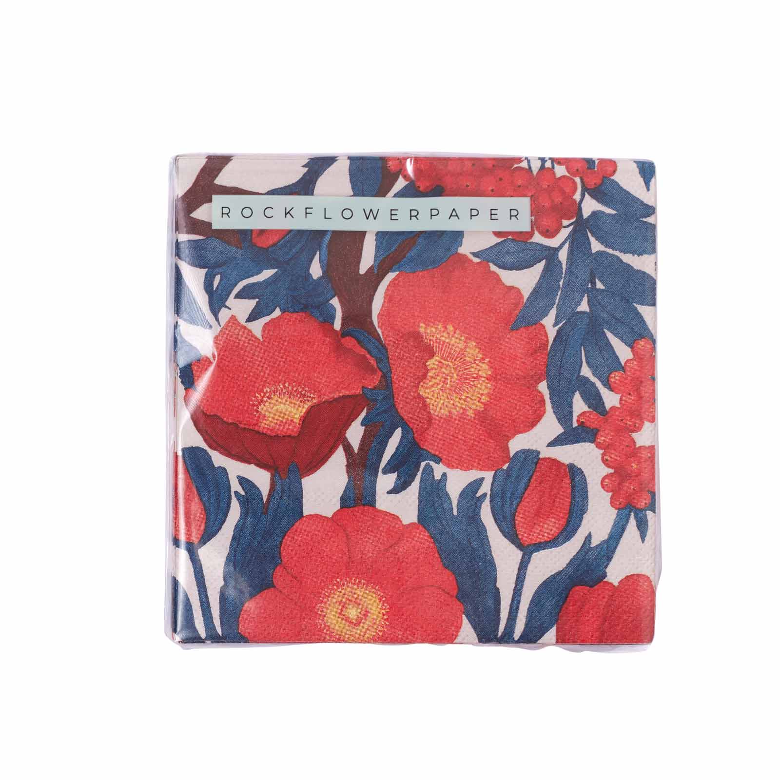 Charming Icelandic Poppies Cocktail Napkins - 20 Pack Paper Cocktail Napkin - rockflowerpaper