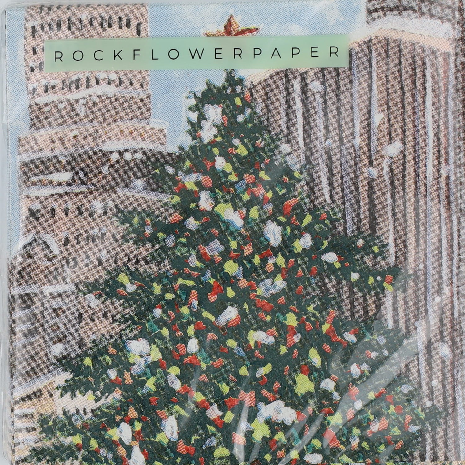 Cityscape Yuletide Paper Cocktail Napkins (Pack of 25)