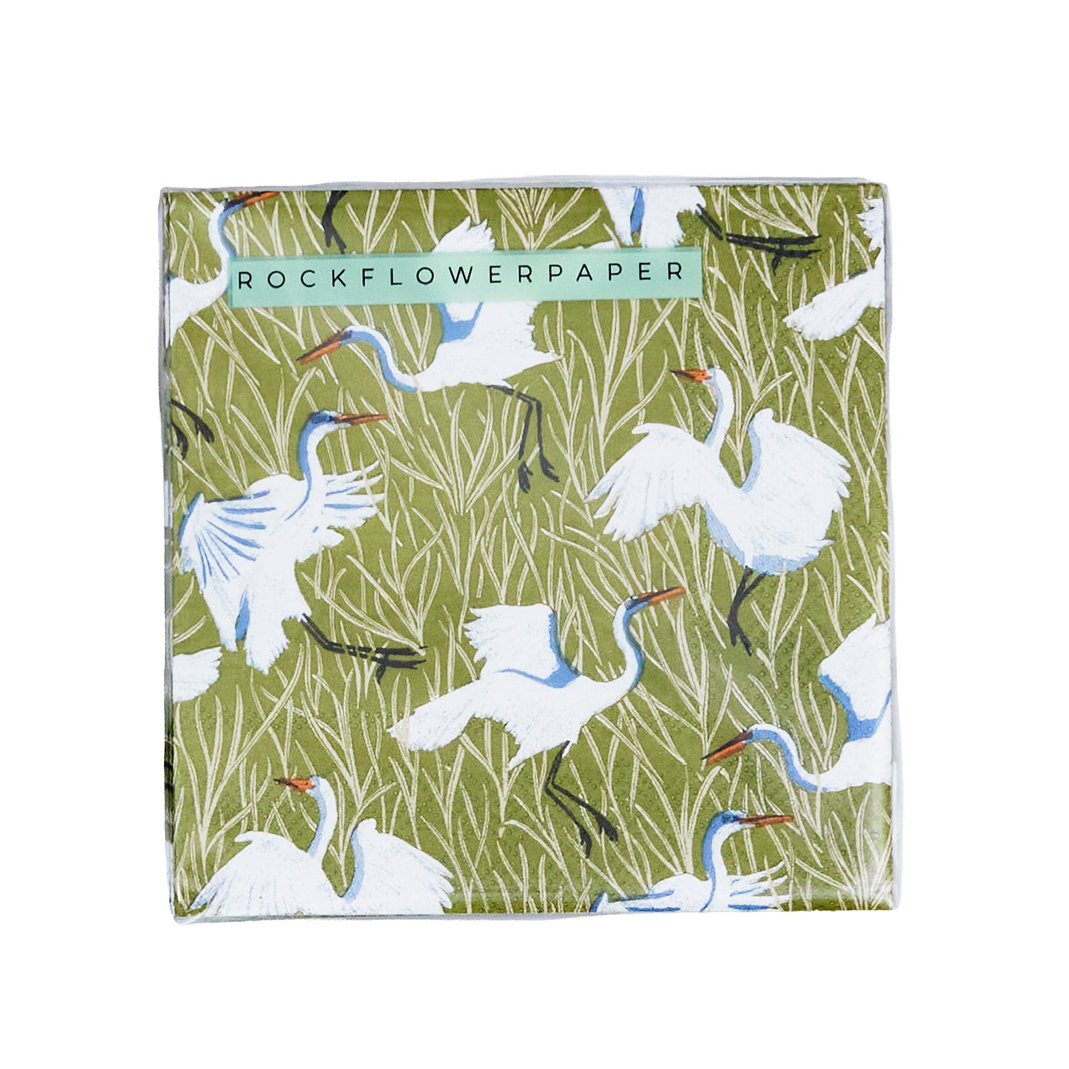 Egret &amp; Reed Paper Cocktail Napkins (Pack of 25)