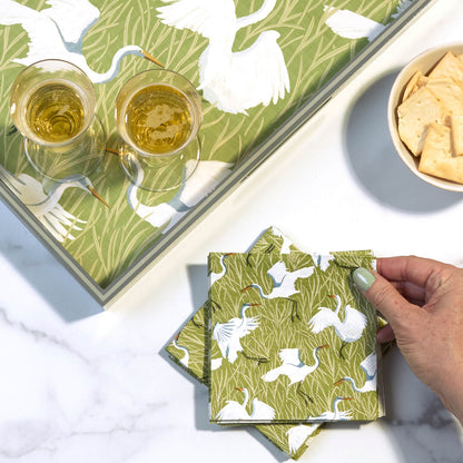Egret &amp; Reed Paper Cocktail Napkins (Pack of 25)