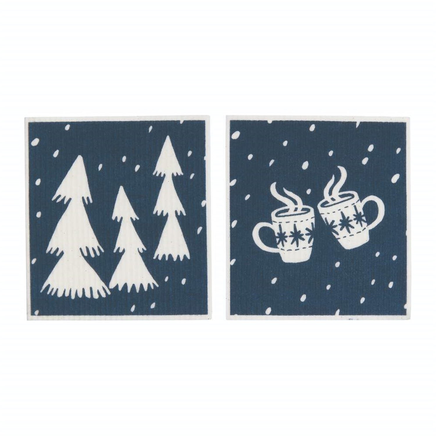 Nordic Tree Eco-Friendly blu Sponge Cloth- Set of 2 Eco Cloth - rockflowerpaper