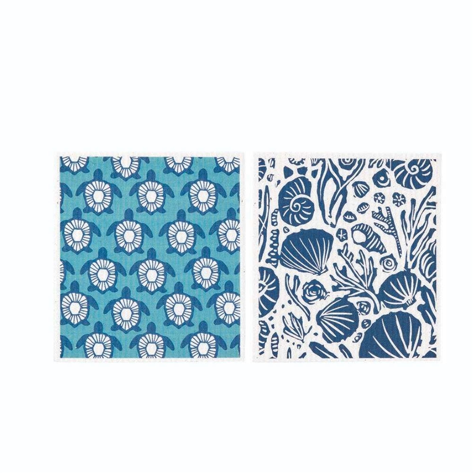 Turtles Eco-Friendly blu Sponge Cloth- Set of 2 Eco Cloth - rockflowerpaper