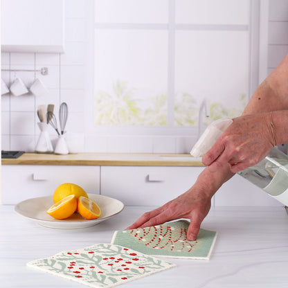 Filigree blu Eco Sponge Cloths (Set of 2)
