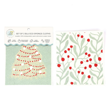 Filigree blu Eco Sponge Cloths (Set of 2)