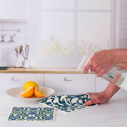 Mushrooms blu Eco Sponge Cloths (Set of 2)