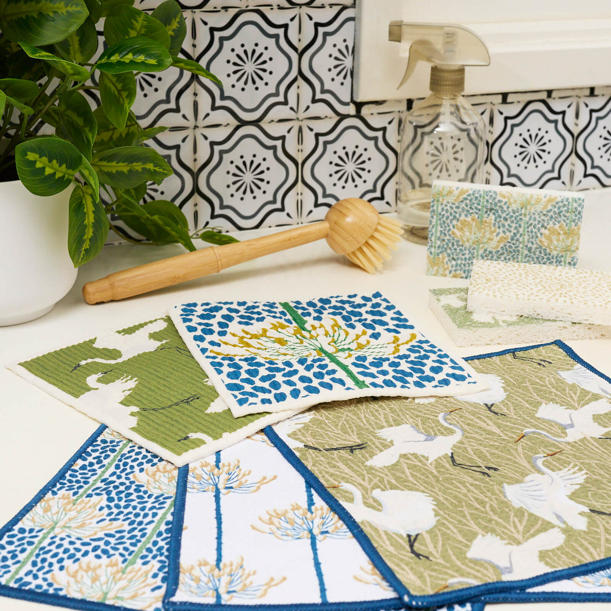 Egret &amp; Reed Pop-Up Sponge Set 3