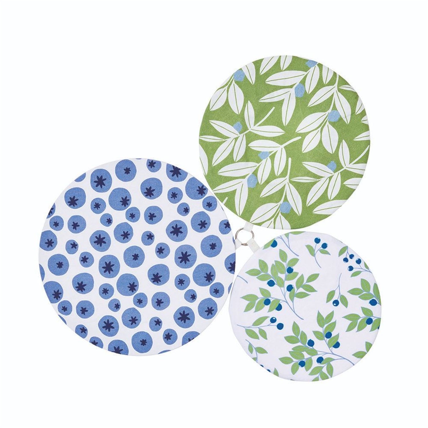 Blueberry Medley Cotton Dish Covers Set of 3 Eco Dish Cover - rockflowerpaper