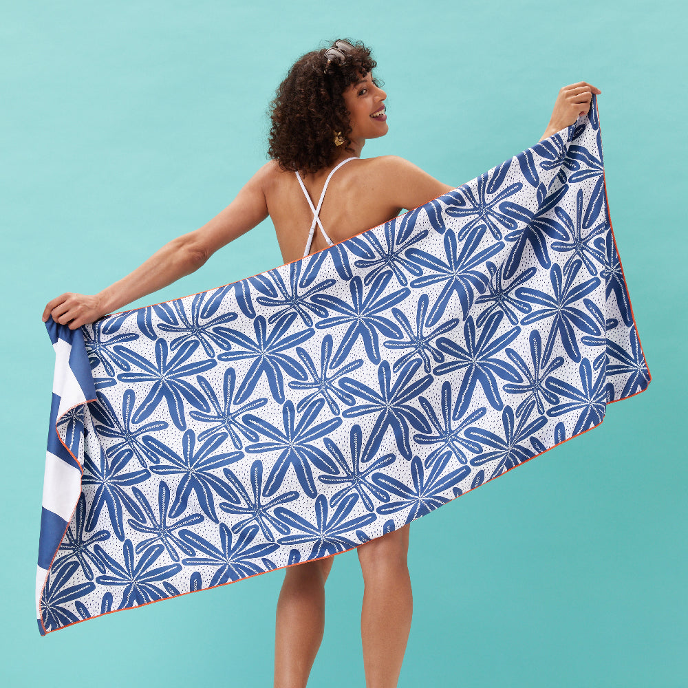 Geo Starfish Reversible Eco Beach Towel Beach Towel - rockflowerpaper
