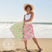 Pink Papaver Reversible Eco Beach Towel
